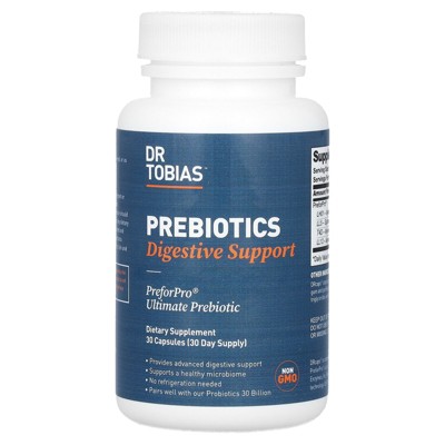 Dr. Tobias Prebiotics, Digestive Support, 15 mg, 30 Capsules