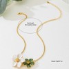 Anna-Kaci Women's Enamel Flower Pendant Necklace with Gold Chain - 4 of 4