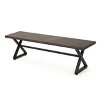 Modern Outdoor Dining Bench Aluminum-Christopher Knight Home - 2 of 4
