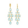Ross-Simons 33.50 ct. t.w. Sky Blue Topaz Chandelier Earrings in 18kt Gold Over Sterling - 3 of 4