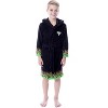 Monster Jam Toy Trucks Boys' Grave Digger Fleece Plush Hooded Bathrobe Black - 2 of 4