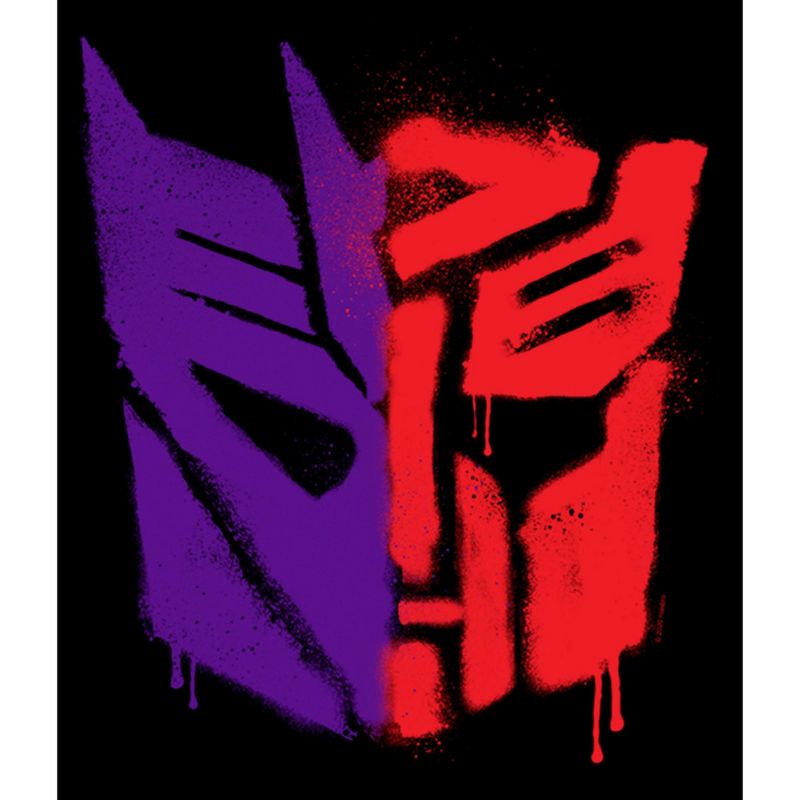 Boy's Transformers Split Bot Graffiti Logo T-Shirt, 2 of 6