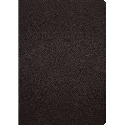 ESV Study Bible (Buffalo Leather, Deep Brown) - (Leather Bound)