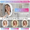 Rechargeable Lighted Oval Wall Mounted Makeup Mirror, Double Sided 1X/7X Magnifying Mirror, 3 Lights Option Dimmable, Extension Foldable Arm - 4 of 4