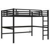 Ridstar 81.9 in. W Metal Queen Size Loft Bed-Black - 3 of 4