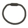 Chisel Stainless Steel Polished Black IP-plated Braided Wire and Rubber 8.25" Bracelet - 2 of 4