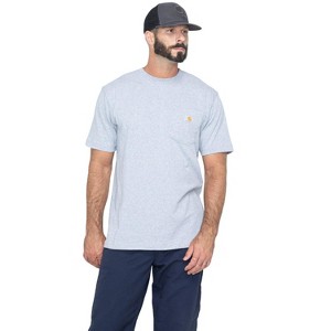 Carhartt Men's Loose Fit Heavyweight Logo Pocket Work T-Shirt Big And Tall - K87-984_X - 1 of 4