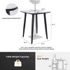 Modern 35'' Outdoor Bar Table, Square Sintered Stone Top with Umbrella Hole, Aluminum Frame Bistro Table for Patio or Poolside - Cuddlewood - 4 of 4