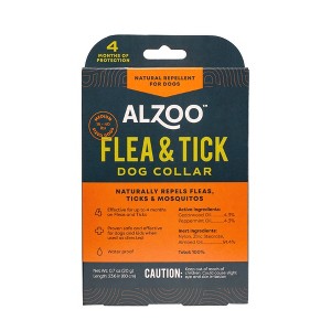ALZOO Natural Flea & Tick Dog Collar, Helps Repel Fleas, Ticks & Mosquitoes, Plant-Based Active Ingredients - 1 of 4