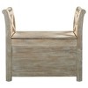 Fossil Ridge Accent Bench Whitewash - Signature Design by Ashley: Modern Storage Ottoman, Entryway Furniture - 3 of 4