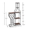 Vynxaria 11-Bottle Wine Racks, 5-Tier Freestanding Rack with Glass Holder and Storage Shelves - 4 of 4