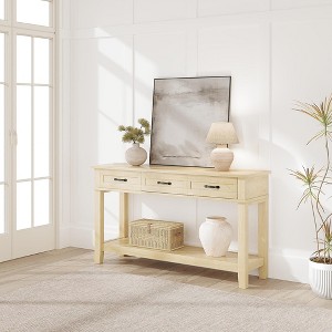 Entryway Table, Console Table with Storage Drawers, 3 Tier Farmhouse Wooden Sofa Table, Hallway Table for Entryway, Living Room - 1 of 4