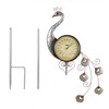 Swim Central 41.75" Iron Peacock Garden Stake Thermometer - 2 of 4