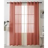Home Mart Goods Brick Rust Sheer Window Grommet Curtain Set 84" Inches Long ( 2 Panels) - 2 of 4