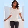 Women's Lace Trim Short Sleeve Top - LASCANA - 3 of 4
