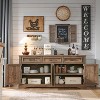 66" Large Buffet Sideboard Cabinet with 4 Doors and 3 Drawers, Buffet Table Coffee Bar Wine Bar Storage Cabinet - 2 of 4