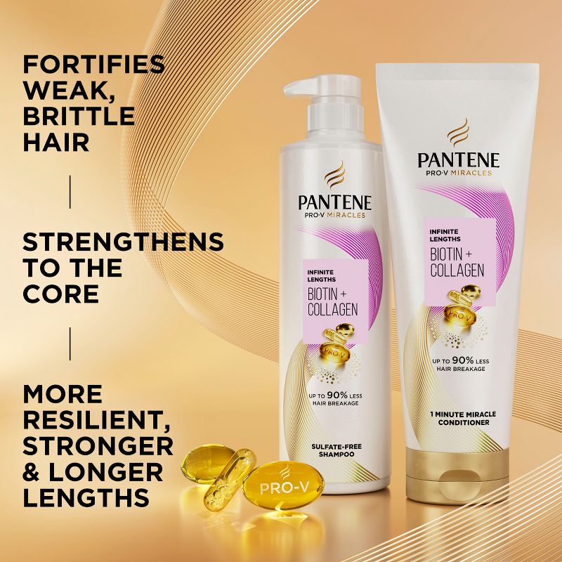 Pantene Pro-V Miracles Infinite Lengths Biotin + Collagen Conditioner - 10.9 fl oz, 2 of 14