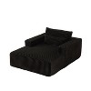 75-Inch Corduroy Upholstered Sofa Lounger - Ready to Use, Soft Modern Sleeper for Indoor Living & Bedroom - 2 of 4