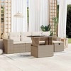 vidaXL Garden Sofa Set Beige and Cream White - 2 of 4