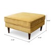 Amber Square Upholstered Ottoman (Yellow Velvet) - 2 of 4