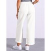 INSPIRE CHIC Women's Drawstring Elastic Waist Wide Legs Jeans Casual Denim Pants - 3 of 4