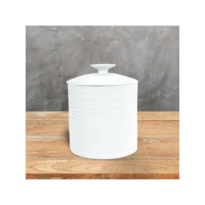 Portmeirion Sophie Conran White Large Canister, 6.25 inch / 80 oz, 5 of 6