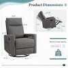 FONTOI Swivel Recliner Chair, Glider Nursery Chair for Living Room with Extra Large Footrest, High Back, Gray, 62.9"*40.1"*327.9" - 3 of 4