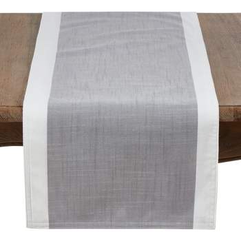 Saro Lifestyle Table Runner With White Banded Border