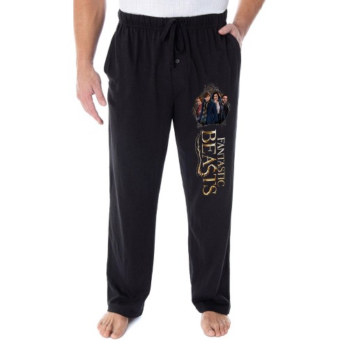 Fantastic Beasts Newt Scamander Monogram Men's Black Sleep Pajama Pants :  Target