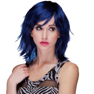 West Bay Imports Inc Kharma Midnight Blue Adult Costume Wig - 1 of 4