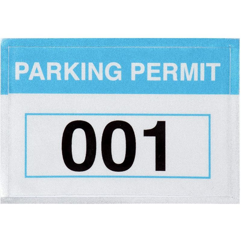 Juvale 100-Pack 1-100 Reflective Sequentially Numbered Parking Permit Stickers (2 x 3 in), 4 of 6