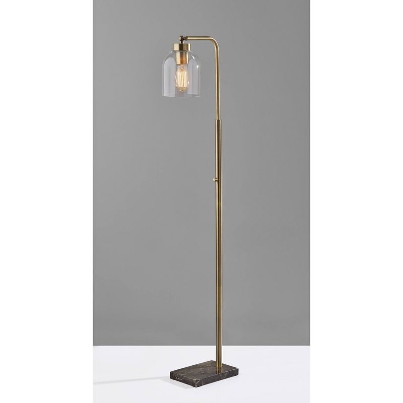 Bristol Floor Lamp (Includes Light Bulb) Antique Brass - Adesso, 1 of 6