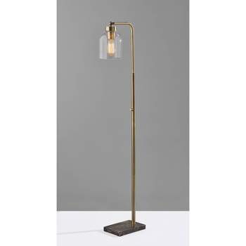 Bristol Floor Lamp (Includes Light Bulb) Antique Brass - Adesso