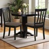 FurniFact,Elegant Dining Chairs Set of 2 with Black and Cherry Wood Finish - 3 of 3