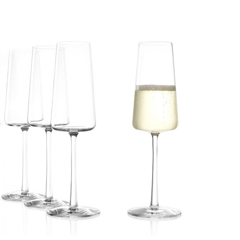 8oz 4pk Crystal Power Champagne Flute Glasses - Stolzle Lausitz, 4 of 8