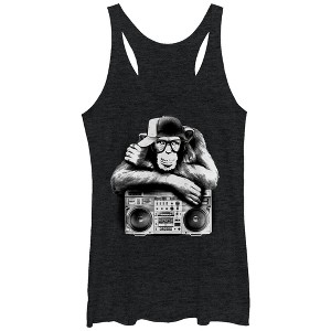 Women's Lost Gods Boombox Chimp Racerback Tank Top - 1 of 3