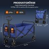 380LBS Foldable Collapsible Wagon Carts with All-Terrain Wheels & Adjustable Handle, Portable Grocery Wagon for Shopping, Camping, Garden - 2 of 4