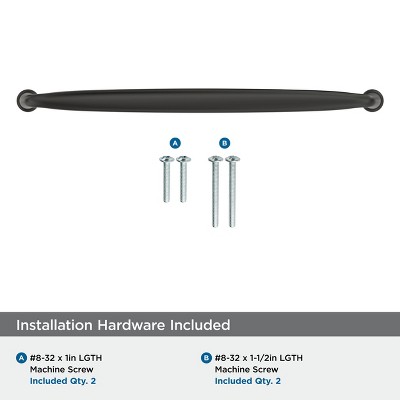 Amerock Kane 10-1/16" Black Bronze Modern Industrial Cabinet Pull