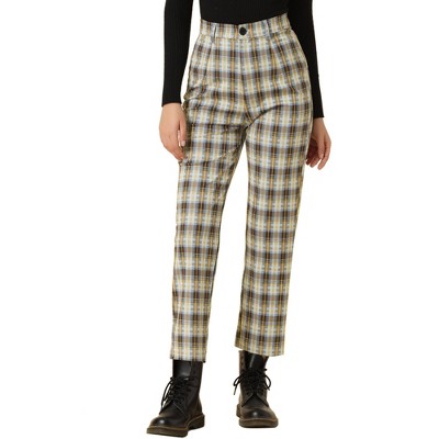 Women's Plaid Flannel Jogger Pants - Stars Above™ Red Tartan Lurex