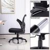 LOVMOR Black Mesh Office Chair with Lumbar Support and Flip-Up Arms - 4 of 4