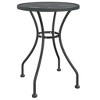 vidaXL Patio Dining Set 3 Piece Garden Dining Set with Patio Table and Chairs Outdoor Dining Set Folding Chair Expanded Metal Mesh Anthracite - 3 of 4