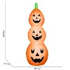 Gemmy Airblown Inflatable Triple JOL Stack, 4 ft Tall, Multi - 3 of 4
