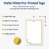 Avery Printable Rectangle Tags, Gold Double Border with Florals, 2" x 3", Matte White Rectangle Tags, Laser/Inkjet, 80ct, Great for Product Tags - 2 of 4