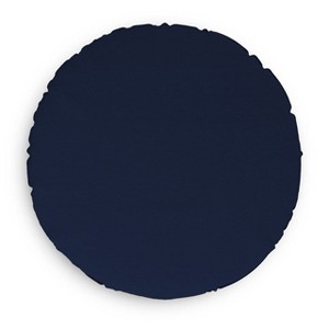 Covers&All Round Pillow Cover, Weather & UV Resistant, with Zippers, Round 30 in Diameter x 5 in H, Navy Blue - 1 of 4