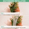 Unique Bargains Artificial Flowers Corsage Wristlet Wrist Corsage and Boutonnieres Set - 4 of 4