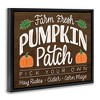 Stupell Industries Farm Fresh Pumpkin Patch Sign Black Framed Floater Canvas Wall Art - 3 of 4