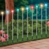 Collections Etc Solar Powered Multicolor Stainless Steel Path Light Stakes - Set of 10 - 2 of 2