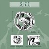 Flamingo Bird Charm European Bead CZ Sterling Silver Ginger Lyne Collection - 4 of 4