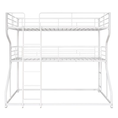 YNXARIA Triple - Story Bed in White: Full XL, Twin XL, Queen Sizes, with Long & Short Ladders for Multi - Child Homes