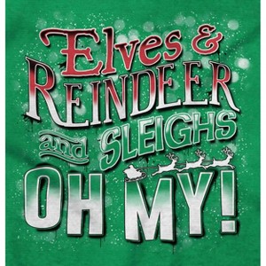 Xmas Elves Reindeer Sleighs Oh My Graphic T Shirt Men or Women Brisco Brands - 1 of 4